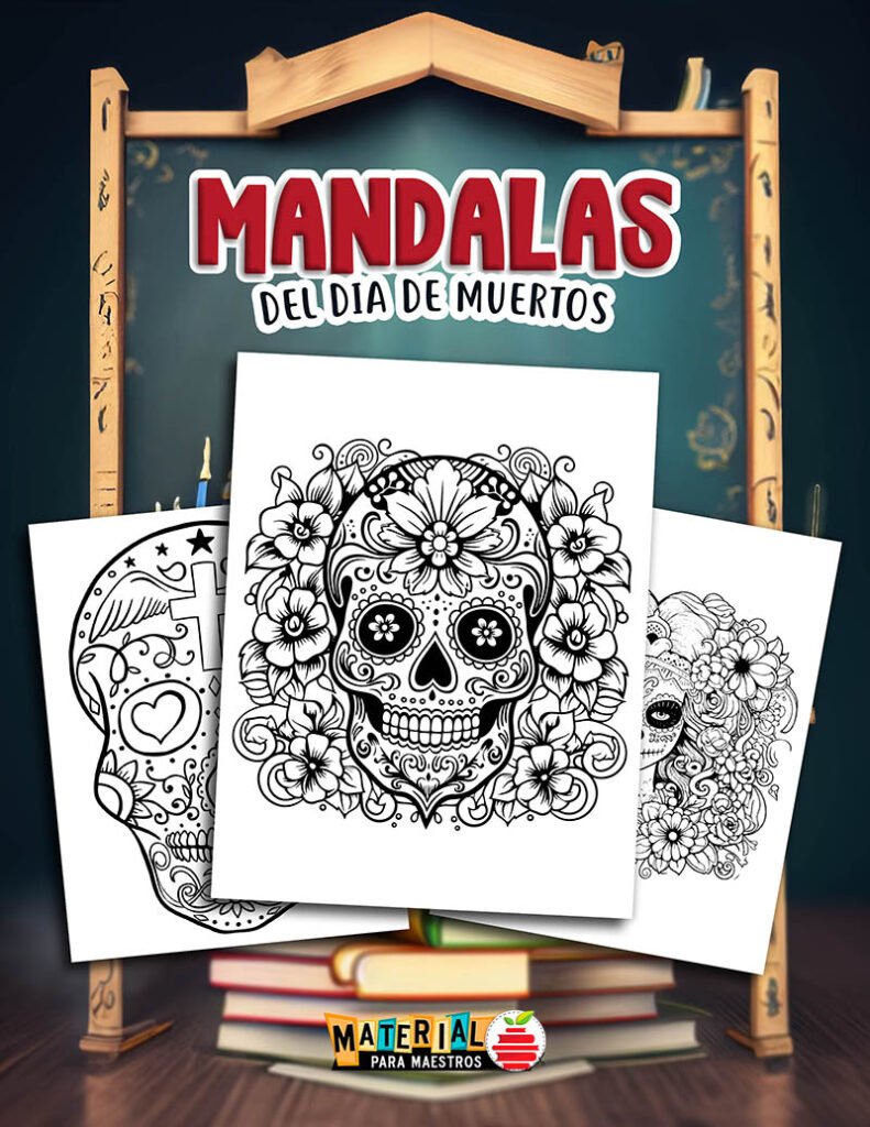 Mandalas del día de muertos Material para Maestros