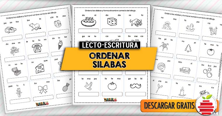 Ordena as sílabas - Ressources pédagogiques