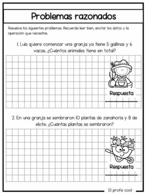 Problemario matemático para primer y segundo grado - Material para Maestros